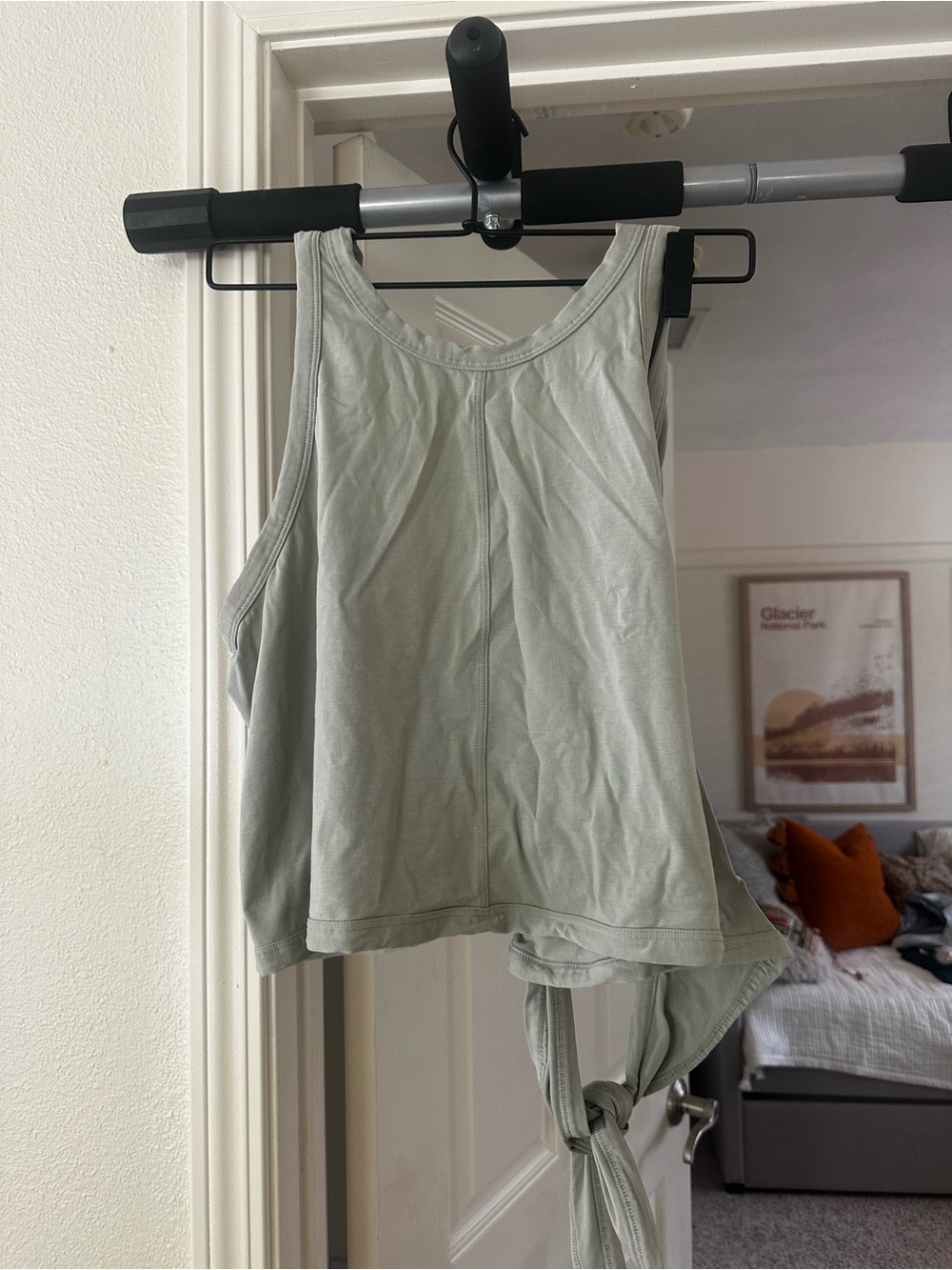 Lululemon Light Sage Tie-Back Wrap Tank Top